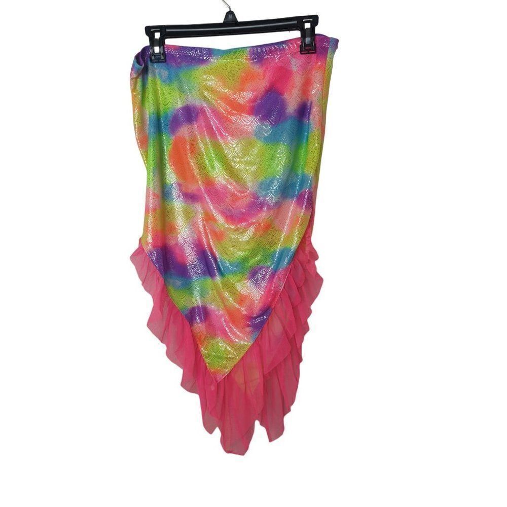 Girls Mermaid Tail XL Costume Bottom Soft Stretchy Skirt with Ruffle Skirt XL